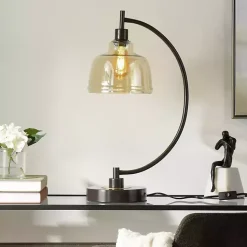 Black Metal Arched Task Lamp