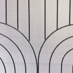 Black Metal Arches Fireplace Screen