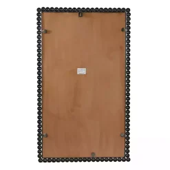 Black Metal Beaded Frame Wall Mirror