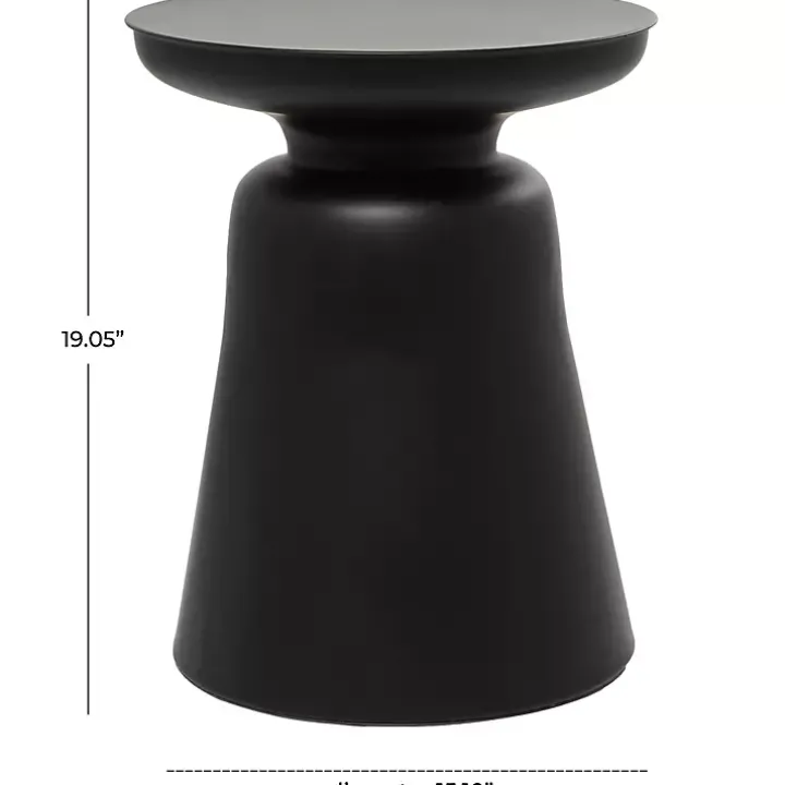 Black Metal Bell Shaped Accent Table