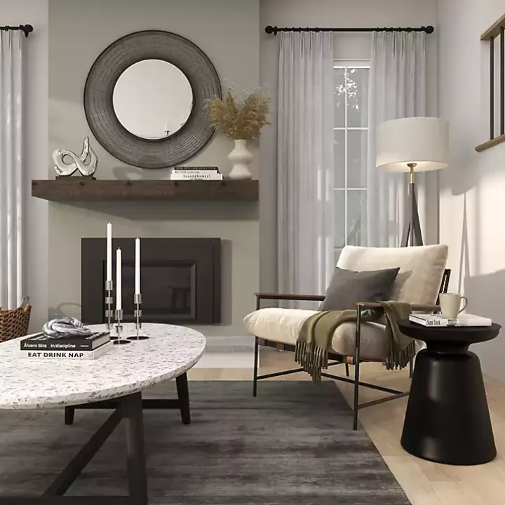 Black Metal Bell Shaped Accent Table