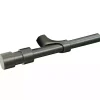 Black Metal Blackout Finial Curtain Rod, 72 in.