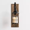 Black Metal Caged Wall Sconce