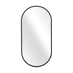 Black Metal Capsule Wall Mirror