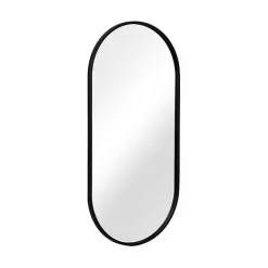 Black Metal Capsule Wall Mirror