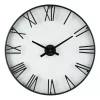 Black Metal Clear Glass Wall Clock