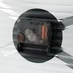 Black Metal Clear Glass Wall Clock