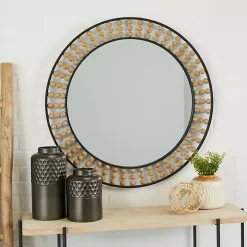 Black Metal Coen Bohemian Wall Mirror