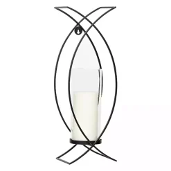 Black Metal Crisscross Sconces, Set of 2