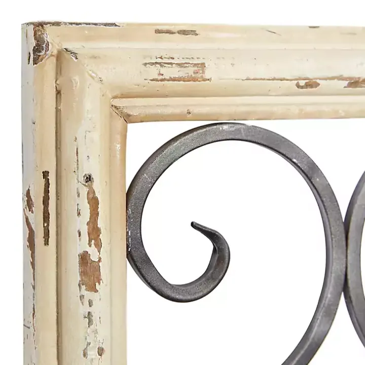 Black Metal Farmhouse Scroll Wall Plaque