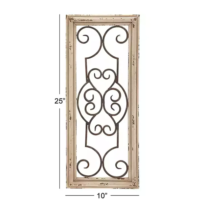 Black Metal Farmhouse Scroll Wall Plaque