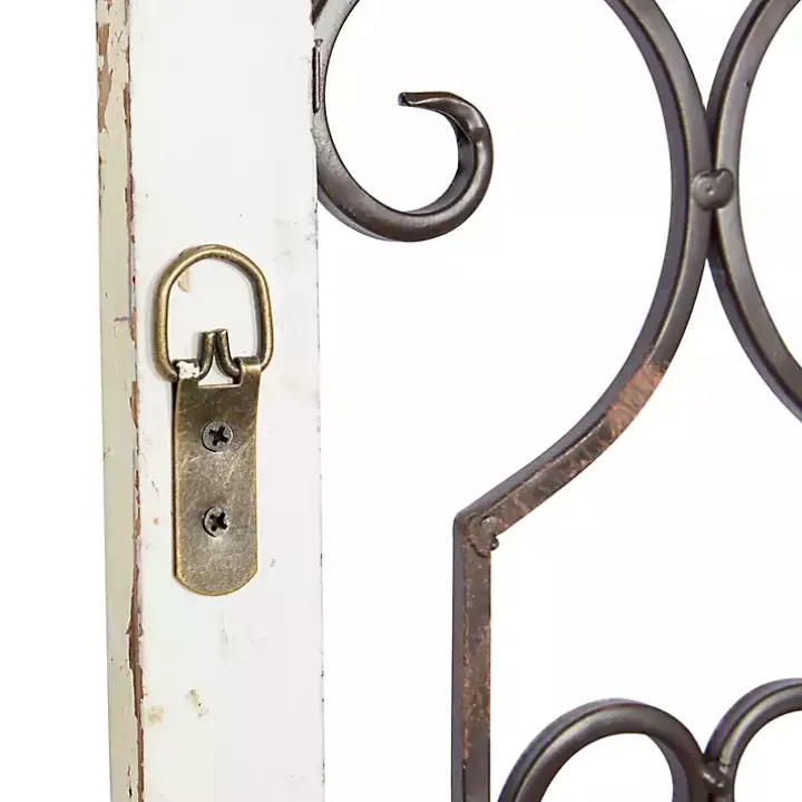 Black Metal Farmhouse Scroll Wall Plaque