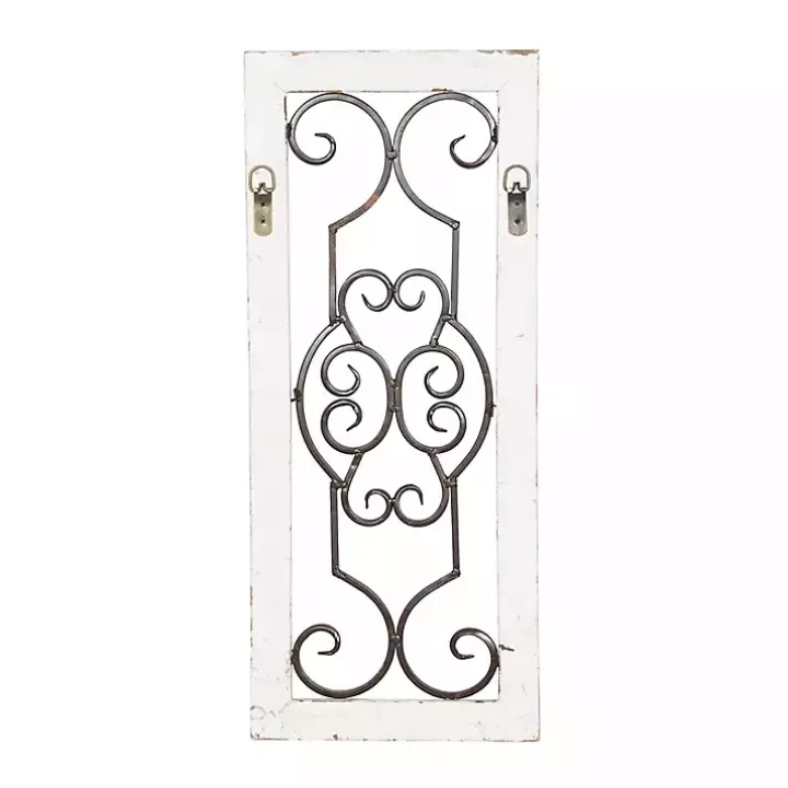 Black Metal Farmhouse Scroll Wall Plaque