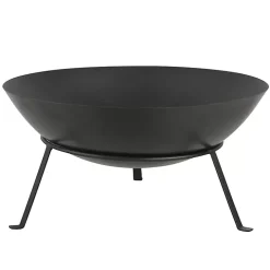 Black Metal Fire Bowl with Tapered Legs