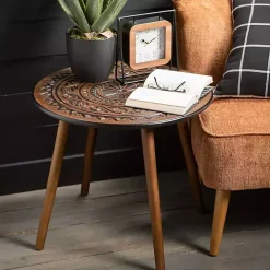 Black Metal Floating Frame Tabletop Clock