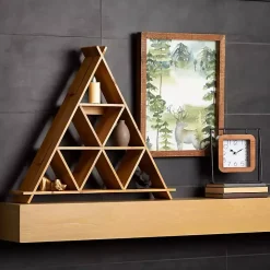 Black Metal Floating Frame Tabletop Clock