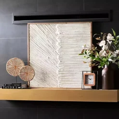 Black Metal Floating Frame Tabletop Clock