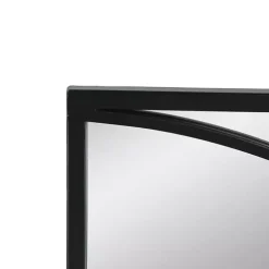 Black Metal Geometric Wall Mirrors, Set of 3