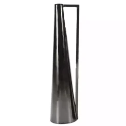 Black Metal Glam Vases, Set of 2