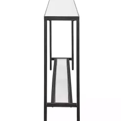 Black Metal Glass Top Console Table
