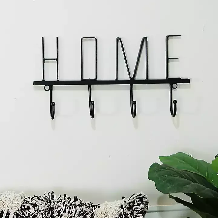 Black Metal Home Wall Hooks