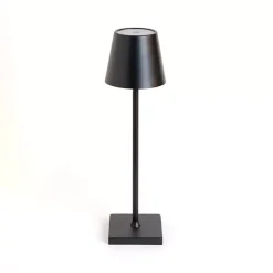 Black Metal LED Cordless Touch Lamp