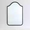 Black Metal Linear Wave Mirror