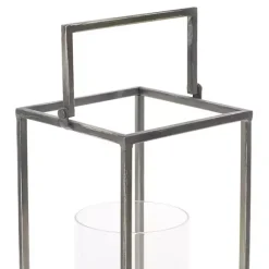 Black Metal Modern Lantern