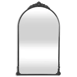 Black Metal Modern Victorian Wall Mirror