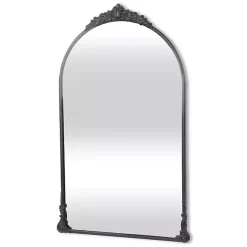 Black Metal Modern Victorian Wall Mirror