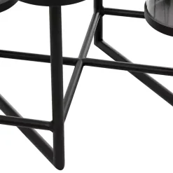 Black Metal Multi Level Candelabra Runner