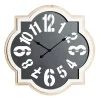 Black Metal Quatrefoil Farmhouse Wall Clock