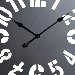 Black Metal Quatrefoil Farmhouse Wall Clock