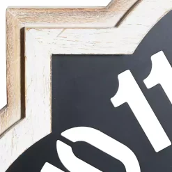 Black Metal Quatrefoil Farmhouse Wall Clock