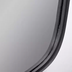 Black Metal Rectangular Wall Mirror, 18x31.5 in.