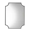 Black Metal Scalloped Rectangle Wall Mirror