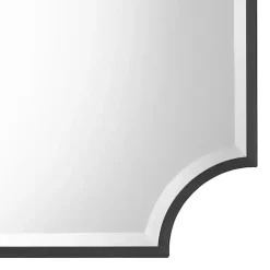 Black Metal Scalloped Rectangle Wall Mirror