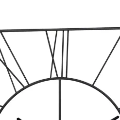 Black Minimal Square Open Face Clock