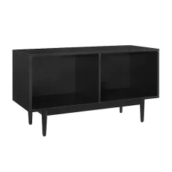 Black Modern Wood Console Table, 40 in.