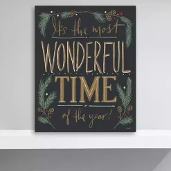 Black Most Wonderful Time Canvas Art Print