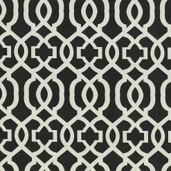 Black New Geometric 2-pc. Wicker Chair Cushion Set