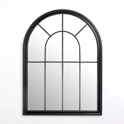 Black Paned Iron Wall Mirror