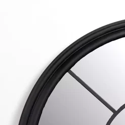 Black Paned Iron Wall Mirror