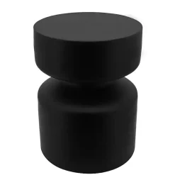 Black Pawn Metal Ottoman