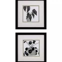 Black Plantling II Framed Art Prints, Set of 2