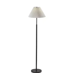 Black Pleated Empire Shade Jeremy Floor Lamp