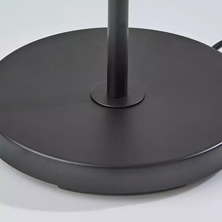 Black Pleated Shade Floor Lamp