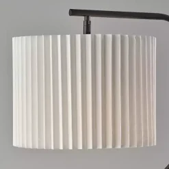 Black Pleated Shade Floor Lamp