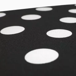 Black Polka Dot Wicker Chair Cushions, Set of 2