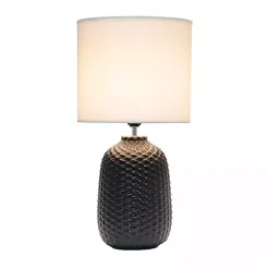 Black Purled Ceramic Table Lamp